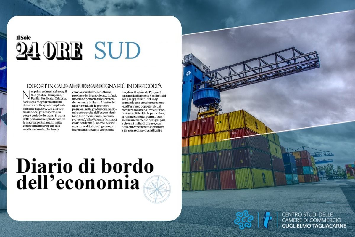Screenshot di parte dell'articolo con foto inerente l'export sullo sfondo