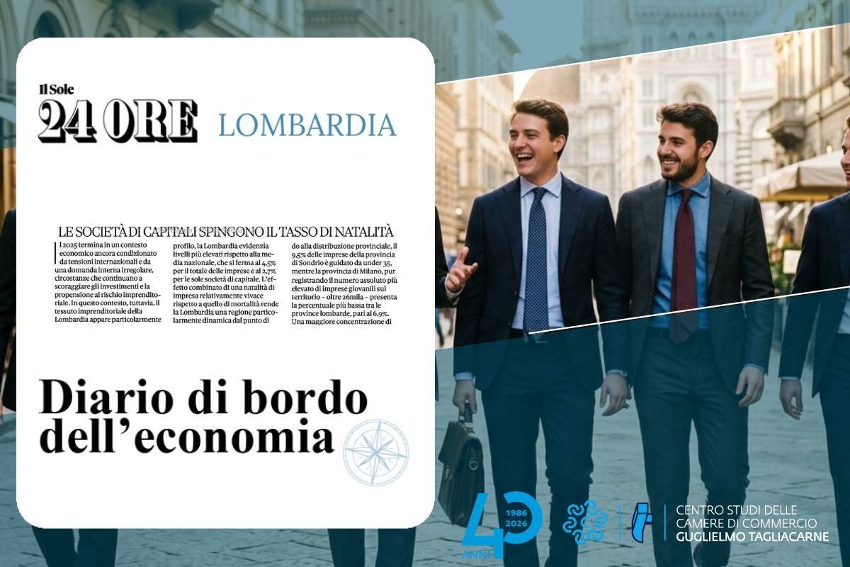 Sccreenshot del titolo dell'articolo con giovani imprenditori sullo sfondo